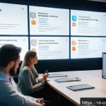 Home 18 사회공학적 공격에 대한 경각심 높이기 - A modern office environment in the Netherlands with a diverse group of professional employees attend...