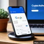 Home 23 거래소와 개인 지갑 보안 비교 분석 - A modern digital security setup scene showing a Dutch person using a smartphone with a visible Googl...
